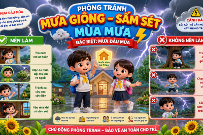 🌧️ PHÒNG TRÁNH MƯA GIÔNG, SẤM SÉT MÙA MƯA – BẢO VỆ AN TOÀN CHO TRẺ 🌩️