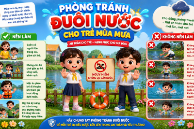 🌧️🚨 CHỦ ĐỘNG PHÒNG TRÁNH ĐUỐI NƯỚC CHO TRẺ MÙA MƯA – TRÁCH NHIỆM TỪ MỖI GIA ĐÌNH