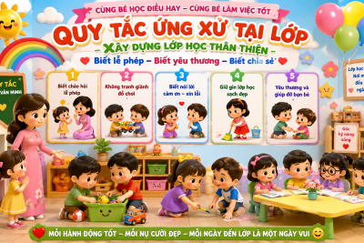 QUY TẮC ỨNG XỬ TẠI LỚP HỌC MẦM NON