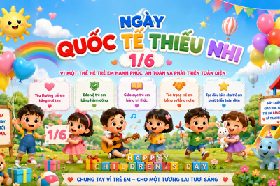 🌈 CHÚC MỪNG NGÀY QUỐC TẾ THIẾU NHI 1/6 🌈 Vì một thế hệ trẻ em hạnh phúc – an toàn – phát triển toàn diện! Yêu thương trẻ em bằng trái tim – Chăm sóc trẻ em bằng trách nhiệm. 💖👧👦🎈🎁